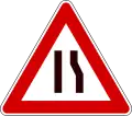 Road narrows on right