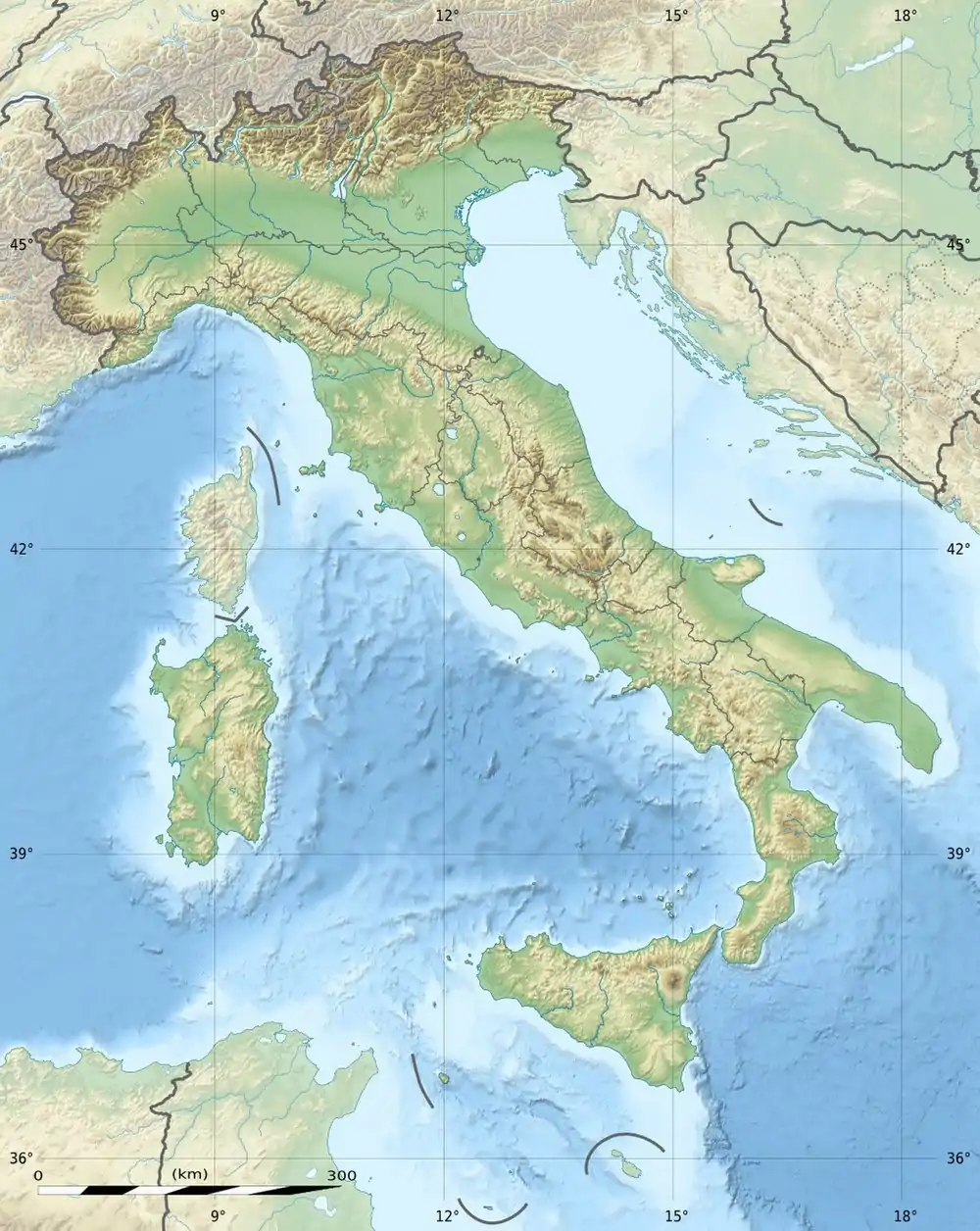 Location of the lake in Italy.