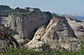 Ivins Mountain (right), Inclined Temple (left)