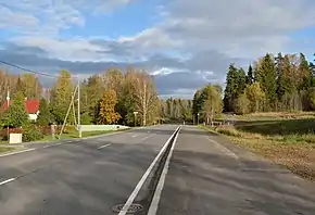 The main road (Piibe Road) in Aegviidu