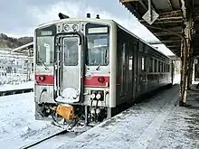 JR Hokkaido KiHa 54 DMU 513 at Rumoi Station