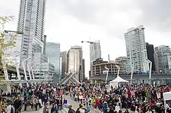 The plaza on Canada Day, 2010