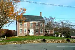 Jacob Aldrich House is a national Historic register site which typifies early Quaker houses at Quaker City and South Uxbridge, Located on Massachusetts Route 98, Aldrich St