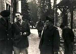 André Malraux (winter 1944-45) as Commander of the Alsace-Lorraine Independent Brigade (France), a unit that fought alongside regular French Army forces in World War II.