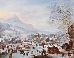 Winter Scene with Skaters