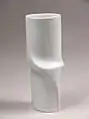 Cast vase, white glazed, 1981