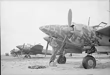 Abandoned Japanese Kawasaki Ki-45 fighters during the liberation of Singapore