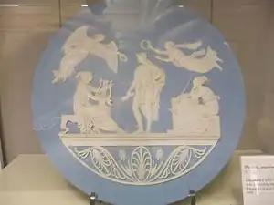 Apotheosis of Virgil; by John Flaxman; c.1776; jasperware; diameter: 41 cm (16 in); Harris Museum