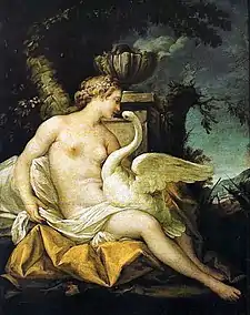 Jean-Baptiste Marie Pierre, Leda and the Swan, 18th century