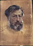 Self-portrait, oil sketch,ca. 1865