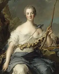 Madame de Pompadour as Diane the Huntress, by Jean-Marc Nattier (1746)