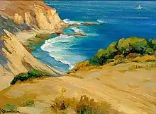 Irvine Cove – Laguna Beach, California (c. 1930), oil painting by Jean Mannheim