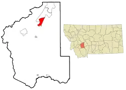 Location of Jefferson City, Montana