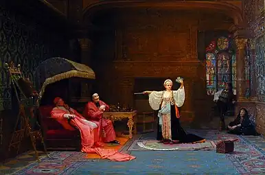 The Fortune Teller, by Jehan Georges Vibert, late 19th century, oil on canvas, private collection