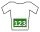 White jersey with green dossard