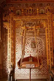 Jhoola inside the Phool Mahal, Junagarh Fort, Bikaner, India