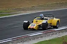 Jim Doig entering turn 1 at Mallala in 2017.