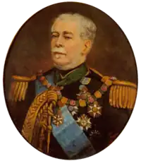 The Duke of Caxias wearing the collar and insignia of the Order and other orders and decorations