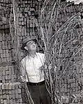 Joe "Daddy Burt" Burton, a recognized top Kentucky hemp farmer with harvested hemp, 1942. Photo by USDA War Board - Lexington, Kentucky.