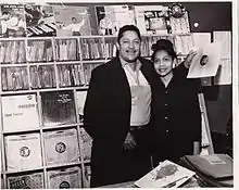 John Dolphin and his wife Ruth Dolphin at Dolphin's of Hollywood Record Shop