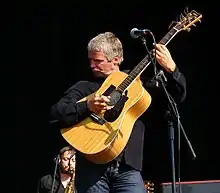 John Bramwell performing with I Am Kloot at Chester Racecourse on 3 July 2011