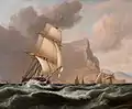 A Schooner off a Rocky Coast