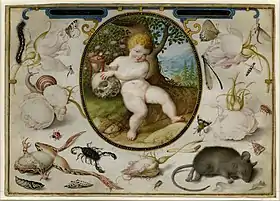 Joris Hoefnagel and Jacob Hoefnagel - Allegory on Life and Death,  	circa 1598