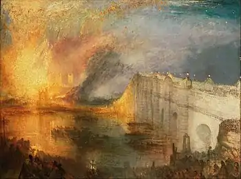 The Burning of the Houses of Lords and Commons, 16th October, 1834, c.1835, oil on canvas, Philadelphia Museum of Art