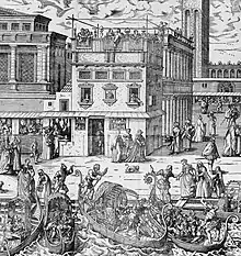  sixteenth-century engraving of Saint Mark's Square