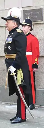 Frock coat worn with a cocked hat by the Lieutenant Governor of Jersey.