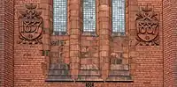 The Tower of the Victoria Building, University of Liverpool commemorates the Golden Jubilee, with terracotta dates