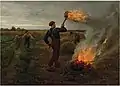 Burning Tares in a Wheatfield, by Jules Breton