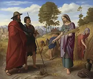 Image 24Ruth in Boaz's Field, by Julius Schnorr von Carolsfeld (from Wikipedia:Featured pictures/Culture, entertainment, and lifestyle/Religion and mythology)