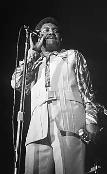 Junior Parker performing at the 1970 Ann Arbor Blues Festival. Photo by Jeff Titon.