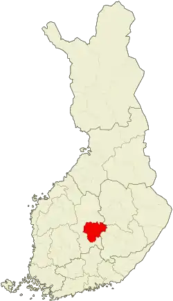 Location of Jyväskylä sub-region