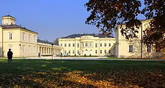 The castle viewed from the park