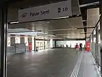 View of the pedestrian link bridge from the LRT concourse.