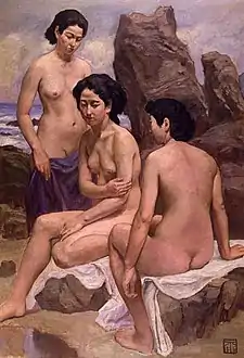 Three Girls on the Beach