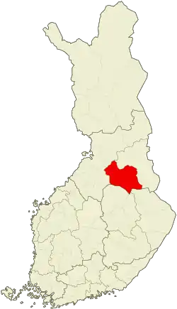 Location of Kajaani sub-region