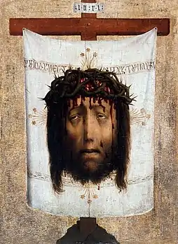 The veil of St. Veronica (Vera Icon), c. 1450