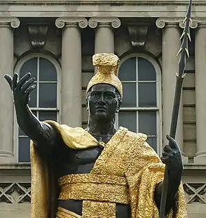 Closeup of Honolulu statue