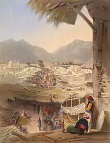 City of Kandahar, its principal bazaar and citadel, taken from the Nakkara Khauna from Lieutenant James Rattray, Afghanistan