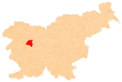 Location of the Municipality of Gorenja Vas–Poljane in Slovenia