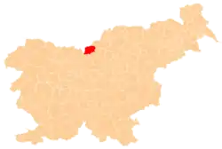 The location of the Municipality of Solcava