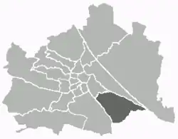 Location of the district within Vienna