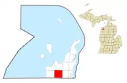 Location within Leelanau County