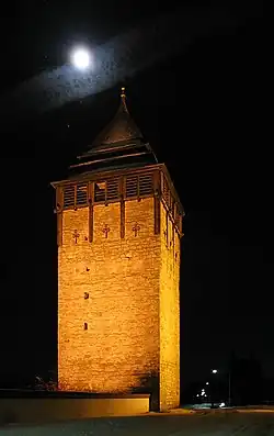 The medieval fortification next to Brunflo's church