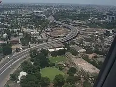 The main span of the flyover along with the loops that are in its final stages