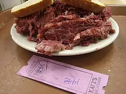 A corned beef sandwich