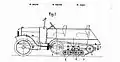 Patent drawing of Kégresse system FR597142 (1924)